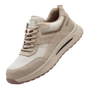 Lightweight Leather Mens Electrical Insulation Anti-crush Anti-puncture Steel Toe Anti-odor Safety Shoes