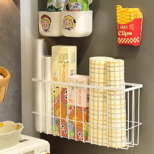 YOULE | Magnetic Refrigerator Side Organizer Shelf Food Storage Bag Wrap Seasoning Organizer