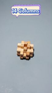 Đồ chơi khóa gỗ 14 Columns Yuca Puzzle - Thập tứ trụ Thử thách giải đố thông minh Hack não Trí tuệ Đồ chơi Tư duy Xếp hình 3D