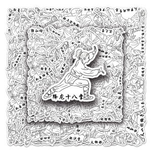 62 หน้า Sticker Graffiti บันทึกโน้ตบุ๊กคอมพิวเตอร์ กลองไฟฟ้า วิธีการฝึกซ้อมกังฟู วิทยาลัยสุดเก๋ ลายเซ็นของแท้อยู่ในแผ่นดินใหญ่