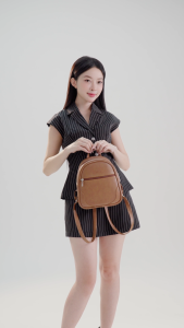 Balo Yuumy (Thời trang nữ mini dáng tròn - Balo da Liberal YBA115)