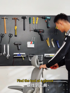 Wall mounted metal pegboard shelf hole plate for hardware tools crafts storage organizer