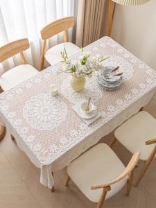 French Style Lace Tablecloth Rectangular Modern Simplicity Fresh Home Use Table Cover Artistic Fabric Dinner Table Decor