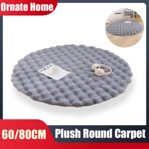 Room Decor Plush Round Carpets for Living Room Non Slip Shaggy Rug Floor Mat Soft Area Rugs Bedroom Bedside Fluffy Mats