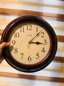 Affordable MAG W-518 analog wall clock with a dark brown finish frame 30 cm 😍👌🏻
