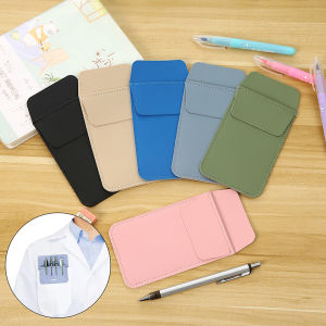 CANAMEK PU Leather Pencil Bags for Clothes Pocket Doctor Nurse Staff Leak-proof Pen Pouch Hospital Business Pen Holder Supplies
