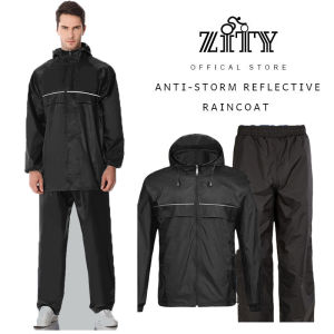 ZITY Breathable Reflective Waterproof Thick Jacket And Split Pants Set