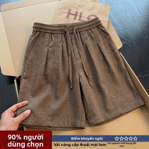 LIUBU | Quần Short Nam Mỏng Thoáng Khí 5 Ngăn Có Đệm Kahaki Vintage Có Đệm