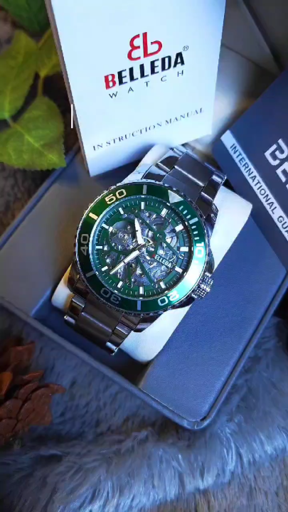 BUY GET JAM TANGAN PRIA BELLEDA 9485 RANTAI MESIN OTOMATIS