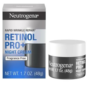 Neutrogena Retinol Pro+ Anti-Wrinkle Night Moisturizer Rapid Wrinkle Repair Anti-Aging Face & Neck Cream Formulated without fragrance parabens dyes & phthalates Retinol 1.7 oz (50ml)