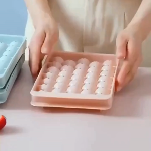 Cetakan Es Batu Puding Jelly Bulat Bola Kristal 33 Lubang Grid Sekat BPA Free Food Grade Cocktail Crystal Round Ice Cube Tray Maker Mold