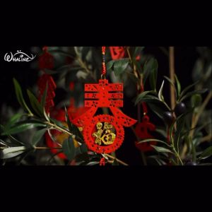 Chinese new year decorationsflocking red hanging ornamentslucky charmsgood fortuneplant pendantspring festival lanternhome decorgiftregaloBIN LU