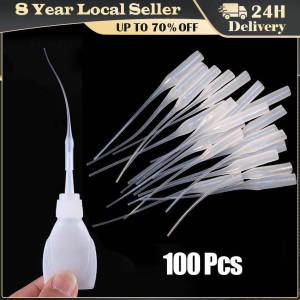 100Pc Plastic Glue Bottom Tips disposable Micro Tips Dropping Tube Nozzle for 502 Rubber Hose Glue Extender Precision Applicator