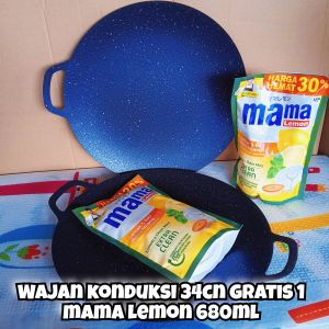 paket wajan konduksi 34 cm anti lengket beli 1 wajan gratis mama lemon 680ml
