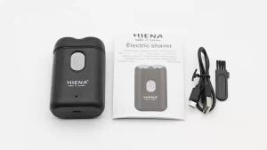 HIENA HYN-831 Mens Electric Shaver Floating Dual Blades USB Rechargeable Portable Mini Razor for Travel