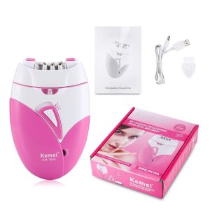 Kemei KM-189A Epilator Hair Removal For Women USB Rechargeable Hair Removal Machine Electric Shaver For Women