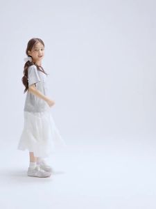 MUCMUKN | Antibacterial Cooling Bow Embossed T-Shirt Girls