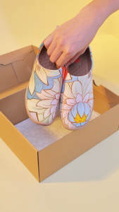 UIN Toledo I Womens Loafers Slip On Lightweight Sneakers Casual Art Painted Travel Shoes