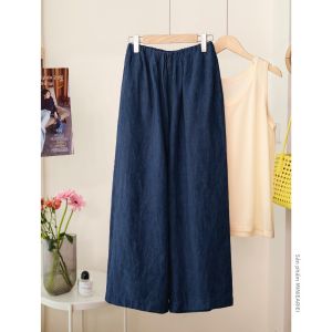 XIAOER | Quần Nữ Thoáng Mát Phong Cách Dễ Dàng Vải Linen 100% Màu Sắc Nổi Bật