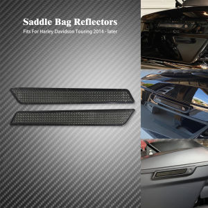 2xMotorcycle Saddlebag Guard Reflector Cover For Harley Touring Street Glide Road King Electra Tri Glide CVO FLT/FLHT 2014-2024