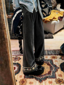 DANTING | Thickened Warmth Corduroy Culottes Straight Leg Trousers