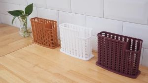 Bamboo Cutlery Storage Holder Drainer Container Drying Non Slip Tableware Fashionable Storage Holder Kitchen Organizer