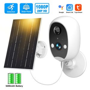 Tuya Solar Security Camera Outdoor 1080P WiFi Surveillance Camera With Solar Panel Human Detection Smart Home CCTV Camera Alexa