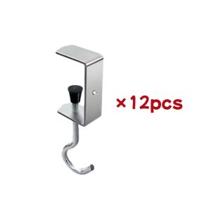 5/12pcs detachable 360°rotating hook no drilling and non-destructive installation suitable for office desks/school dormitories ﻿