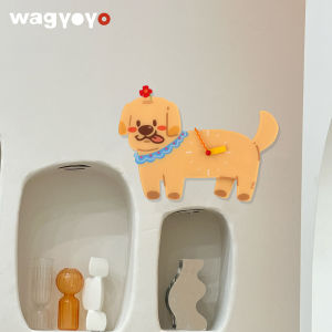 Original Golden Retriever Dog Clock Wall Decorative Silent Soft Home Decoration Creative Cute Little Dog Acrylic Material Clock