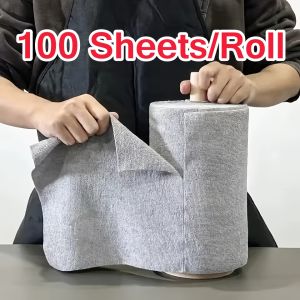 100/20 Sheets/Roll Microfiber Dishcloth Reusable Double Sided Kitchen Cleaning Cloth for Dishes Utensils Kitchen accessories