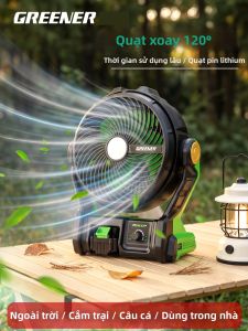 Portable Outdoor Fan Long Battery Life Strong Airflow Wireless Industrial Grade