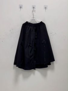 XITAO Fungus Skirts Black High Waist Three-dimensional Webbing Decorate  All-match Casual   Women GWJ2715