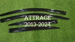 กันสาด คิ้วประตู คิ้ว ดำทึบ มิตซูบิชิ แอทราจ ATTRAGE ใส่ร่วมกันได้ทุกปี ทุกรุ่น A
