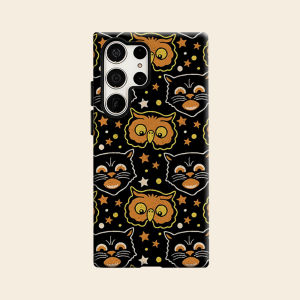 Halloween Cat Owl Luxury Fashion Full Lens Protective Case for Samsung Galaxy S26 S25 S24 A56 A36 Plus Ultra