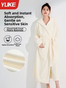 YUKE |Women Wearable Bath Robe Home Use & Swimming High Absorbency