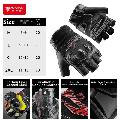 MOTOWOLF | Breathable Crashproof Racing Gloves Men