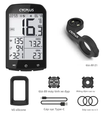 GPS xe đạp máy tính không dây cycplus M1 không thấm nước công tơ mét đo đường ANT + bluetooth5.0 đi xe đạp Phụ Kiện Xe Đạp