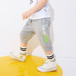 เด็กชาย ลำลอง หลวม ใส่สบายเจ็ดฟุต กางเกง เสื้อผ้าเด็ก ฤดูร้อน สไตล์ใหม่ ระบายอากาศได้ดี หลากหลาย เด็กทารก กางเกงขาสั้น ผ้าฝ้าย ผ้า