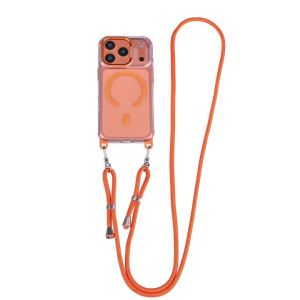 szhaiyu | Magnetic Clear Phone Case for Magsafe IPhone Air 18 17 16 Plus 15 14 13 12 Pro Max Lanyard Strap Transparent Protective Cover
