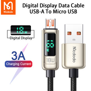 USB ไมโคร Mcdodo 3A สำหรับ Redmi Note 5 Pro, Samsung, VIVO, Huawei, OPPO ชาร์จแสดงผลดิจิตอล 18W สำหรับ Xiaomi Micro USB