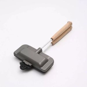 Portable Japanese Style Camping Toast Sandwich Grill Pan Double-Sided Toast Clamp Pot Toast Grill for Outdoor Breakfast