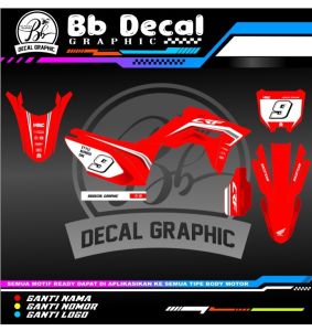 decal crf merah decal crf terbaru stiker crf terbaru decal supermoto