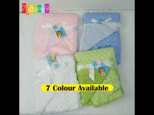 IsALifestyle Soft Baby Fleece Blanket Bean Point Dotted Newborn Baby Blanket Wrap Swaddle Dot Bk Swaddle