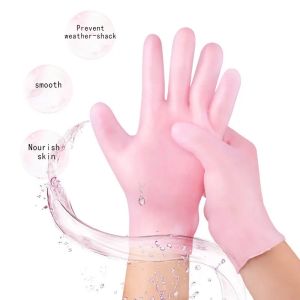 1 Pairs Reusable Moisturizing Silicone Gloves Gel Cracked Hands Care SPA Gloves