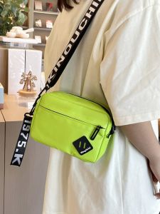 Vải Oxford Chống Thấm Nước Túi Vuông Nhỏ In Chữ Cái Thông Thường Cho Nam Và Nữ Có Dây Đeo Vai Rộng Túi Đeo Ngang Cho Thanh Niên