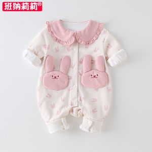 Princess Style Baby Girl Outfit Autumn Clothes Cotton Romper Newborn Spring Autumn Outgoing Dress Full Month Hundred Days Baby