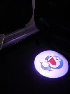 Night Knight 2pcs Car Welcome Door Laser Projection Lamp & LED Floor Light