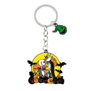 Bandai | The Nightmare Before Christmas Keychain Sally Jack Skellington Halloween Keyrings Car Key Holder for Couple Gifts