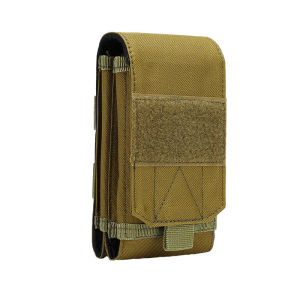 Tactical Outdoor Phone Bag 6.5 Inch Apple 13pm Double Mobile Phone Bag Magic Tape Thin Oxford Cloth Sports Style Pure Color