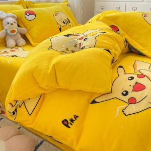 YOUJIU | Winter Thick Warm Cartoon Bed Sheet Set